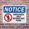 Signmission Employees Only Beyond This Point OSHA Notice Sign, Plastic, 10in W x 7in L, 2PK OS-2PACK-NS-P-710-L-15606 - alternate 2